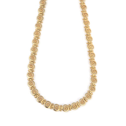 Spiral Necklace in 925 Sterling Silver and Gold Plated