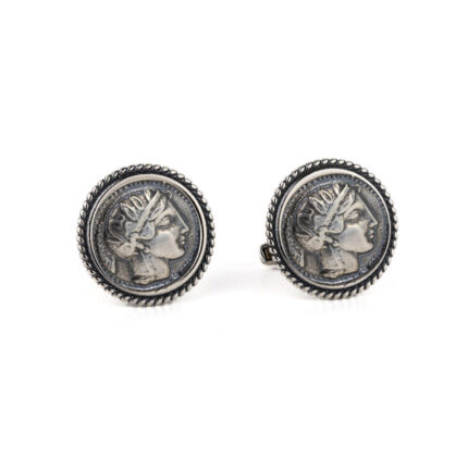 Goddess Athena Cufflinks in Sterling Silver