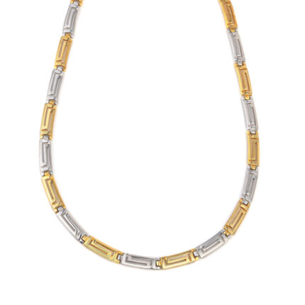Meander Two Tone Necklace – 925 Sterling Silver
