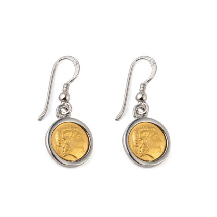 Alexander the Great Earrings in 925 Silver and Gold Plated