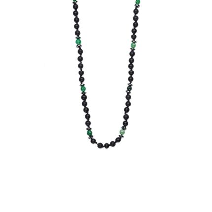 Onyx Stone & Gemstone Beads Macrame Necklace
